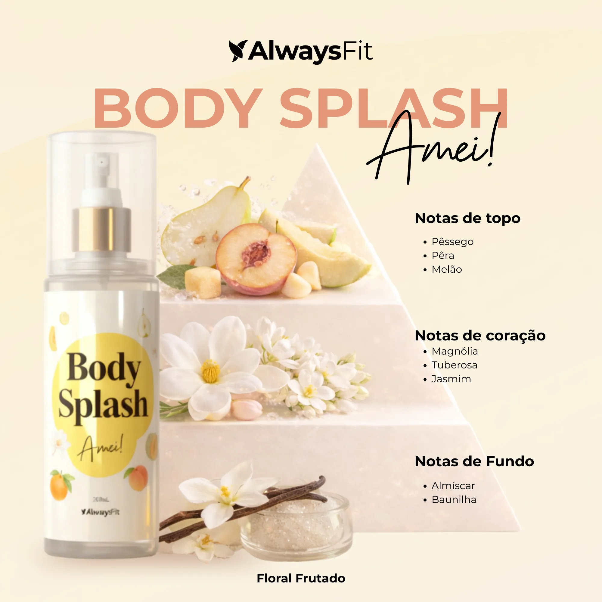 Body Splash Floral Frutado Always Fit – Feminino, Luminoso e Envolvente - Image 4