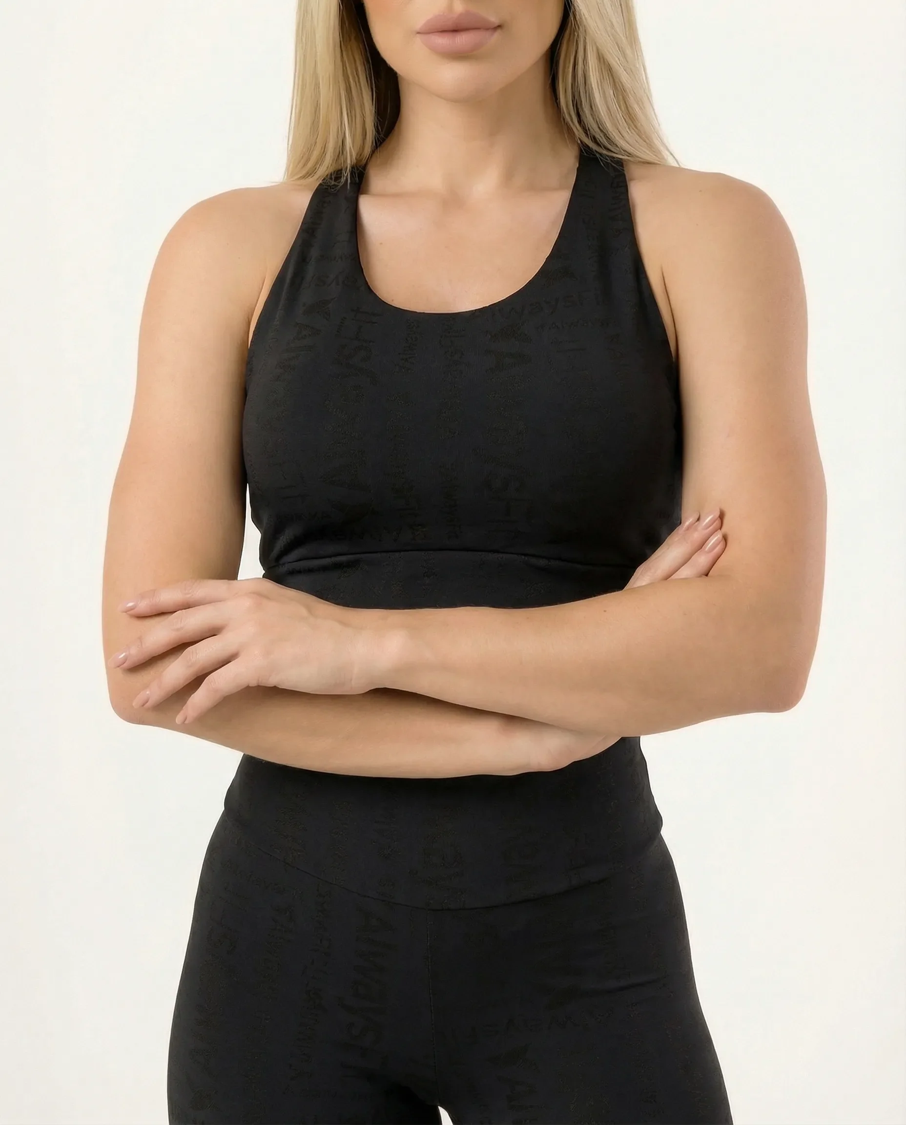 Conjunto Legging e Top Poliamida Jacar Preto - Always Fit - Image 5