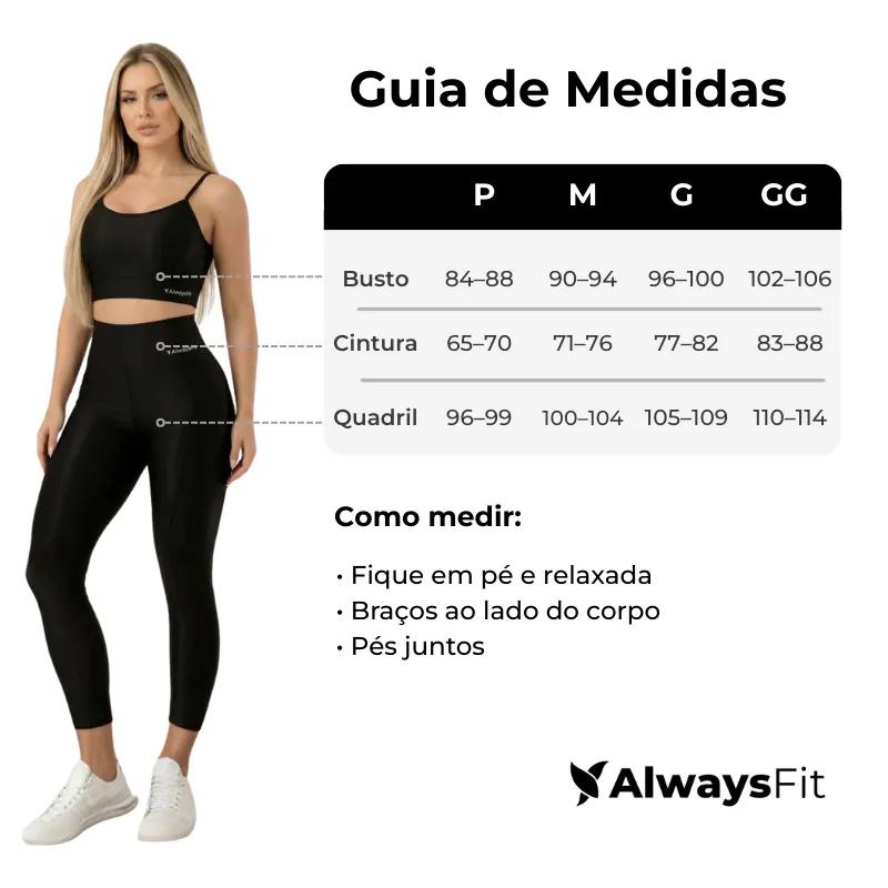 Conjunto Short e Top Poliamida Premium Chocolate - Always Fit - Image 3