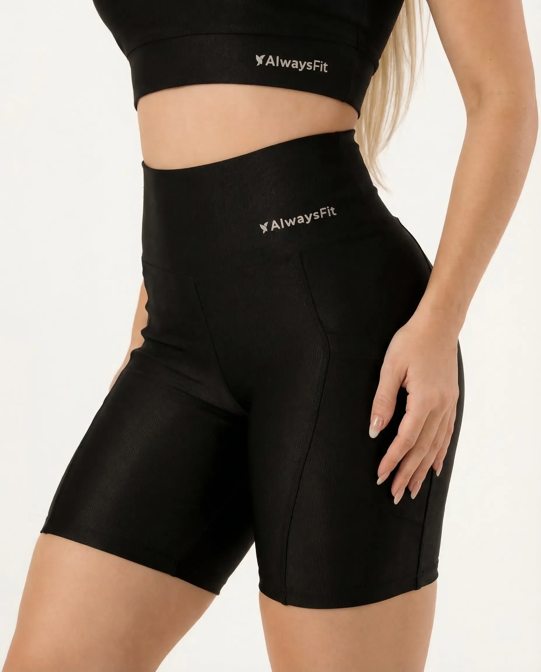Conjunto Short e Top Poliamida Premium Preto - Always Fit - Image 3