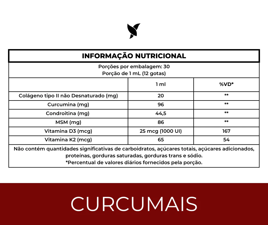 Curcumais - Cúrcuma, Vitamina D3, K2, MSM, Colágeno Tipo 2 e Condroitina - Image 3