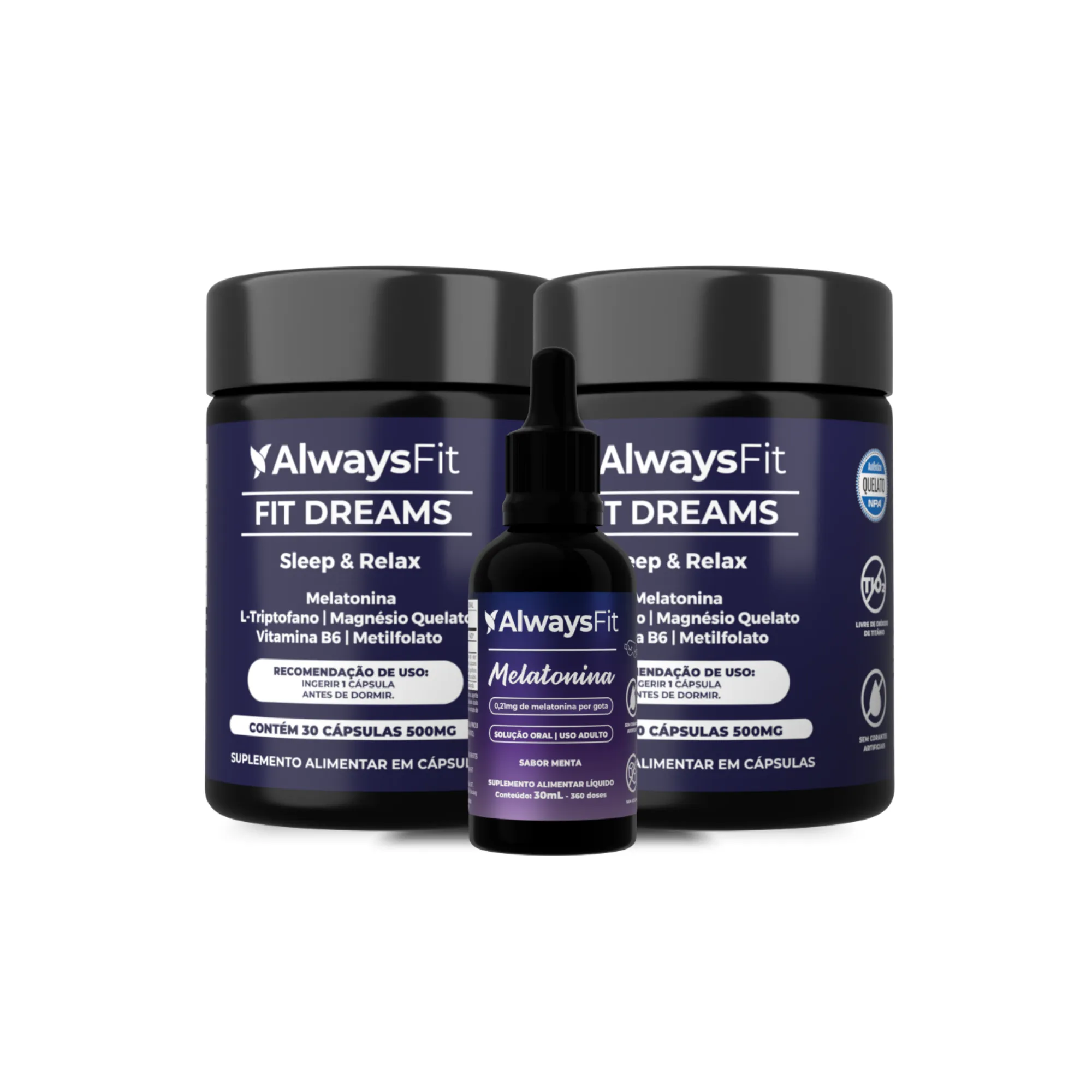 FitDreams® - Melatonina, Magnésio, L-Triptofano, B6 e B9 (MetilFolato) - 30 Cápsulas - Image 6