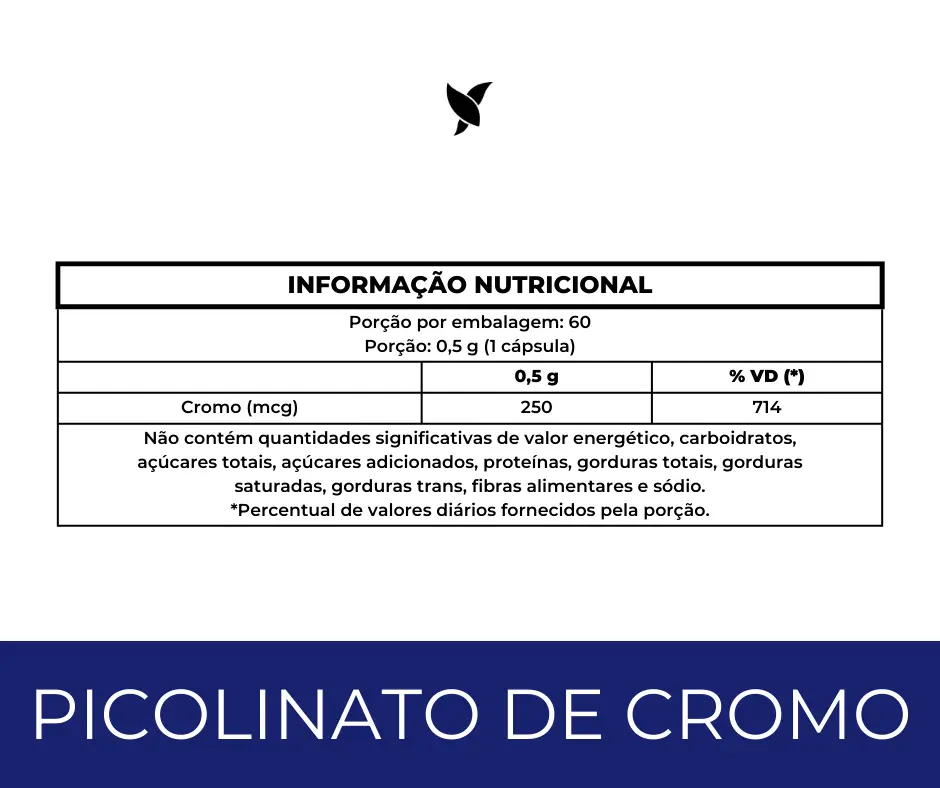 Picolinato de Cromo com 250mcg Dose Máxima- 60 Cápsulas - Image 5