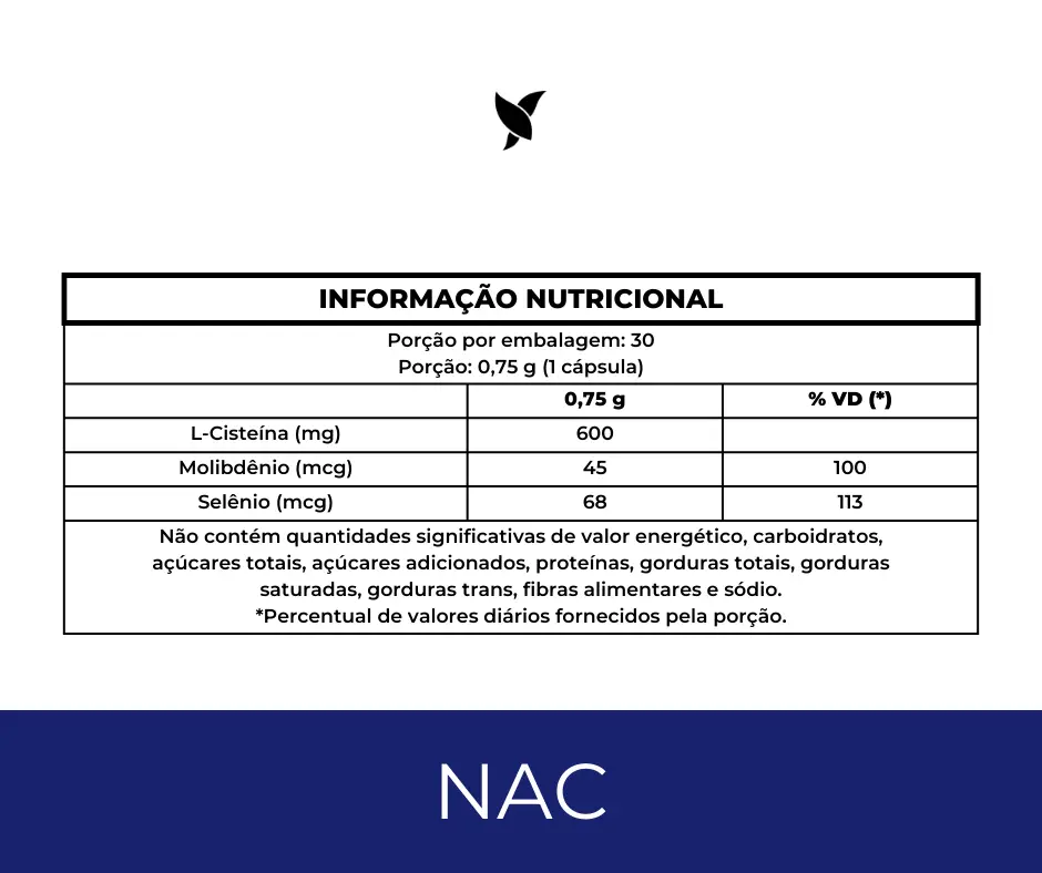 N-Acetil L-Cisteína NAC - 600mg - Precursor da Glutationa - 30 Cápsulas - Image 5