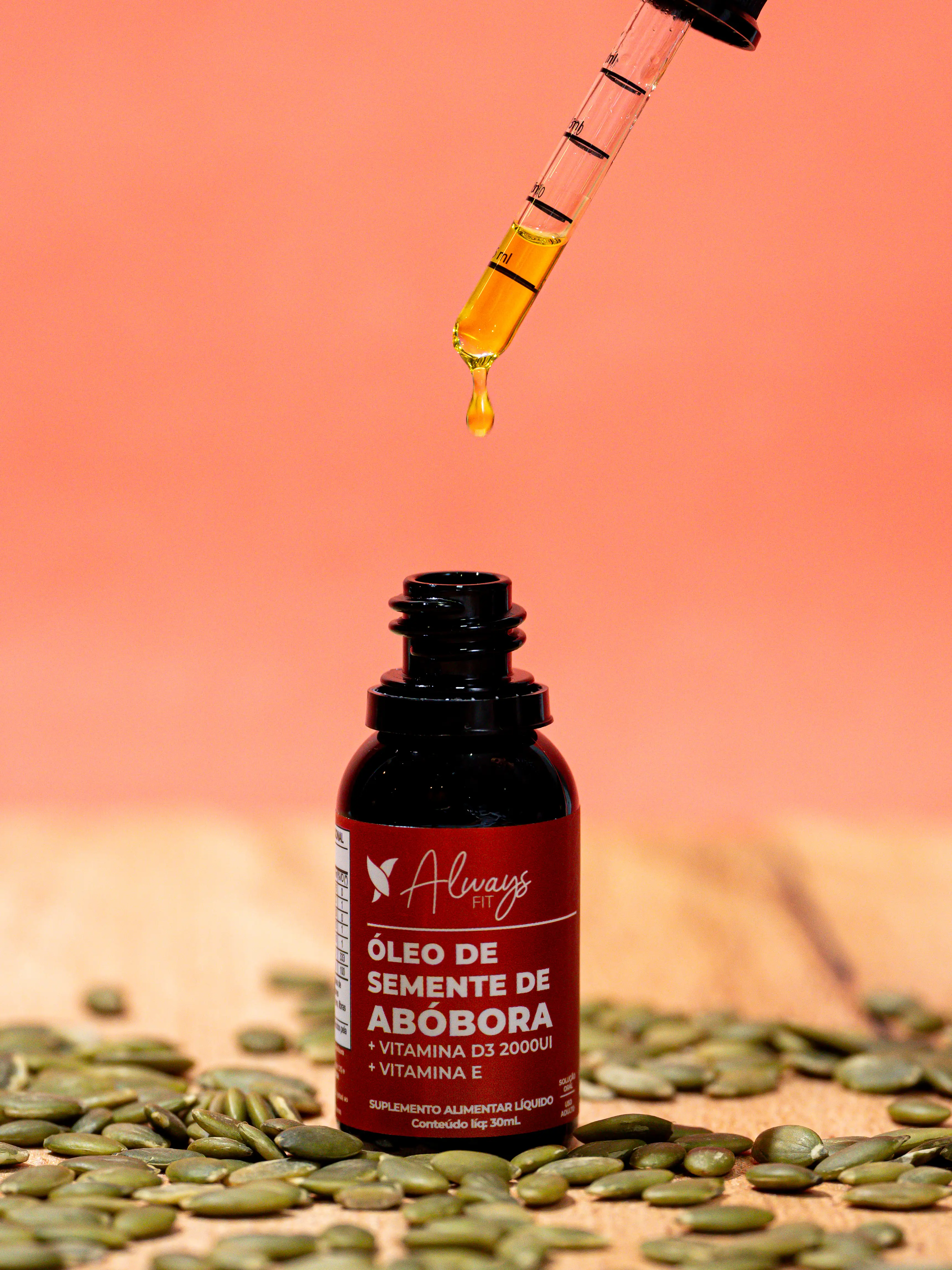 Óleo de Semente de Abóbora Gotas com Vitamina D3 e Vitamina E - Image 3