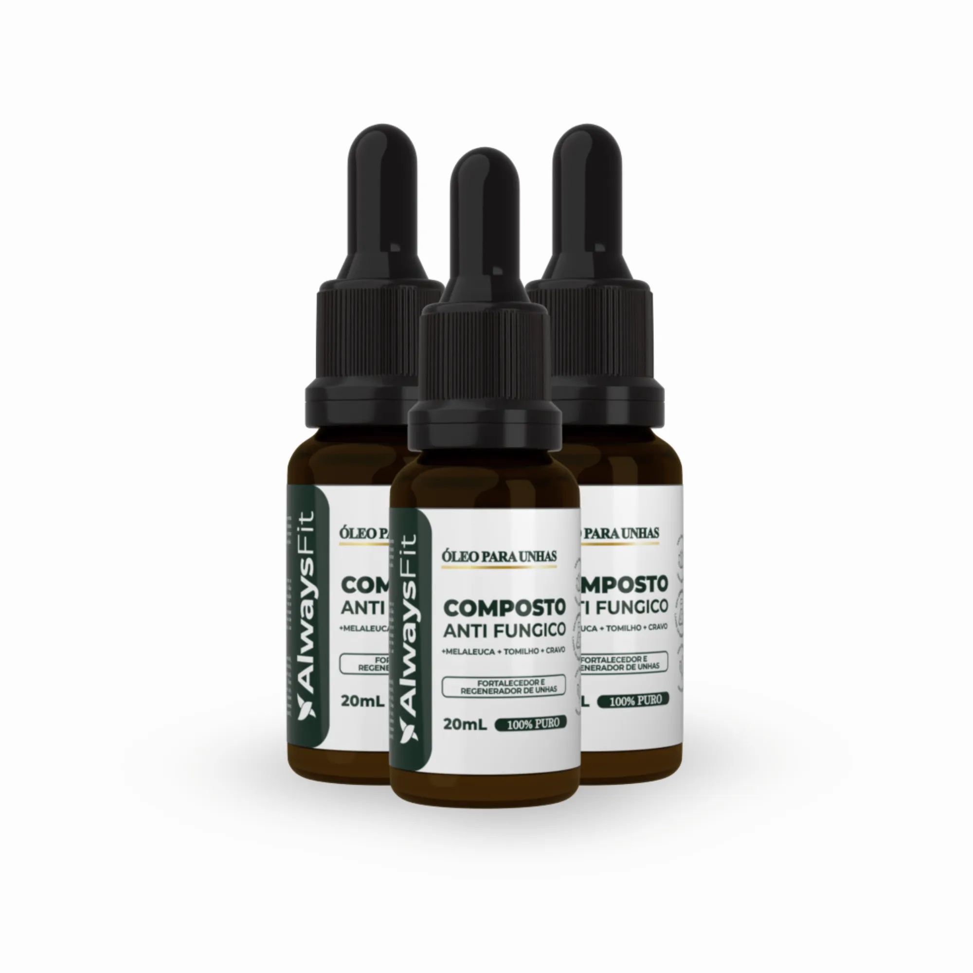 Mix de Óleos Pronto para Fungos Pé (Óleo Essencial de Cravo, Tomilho e Melaleuca) Always Fit – Ação Antisséptica e Restauradora | 20ml - Image 3