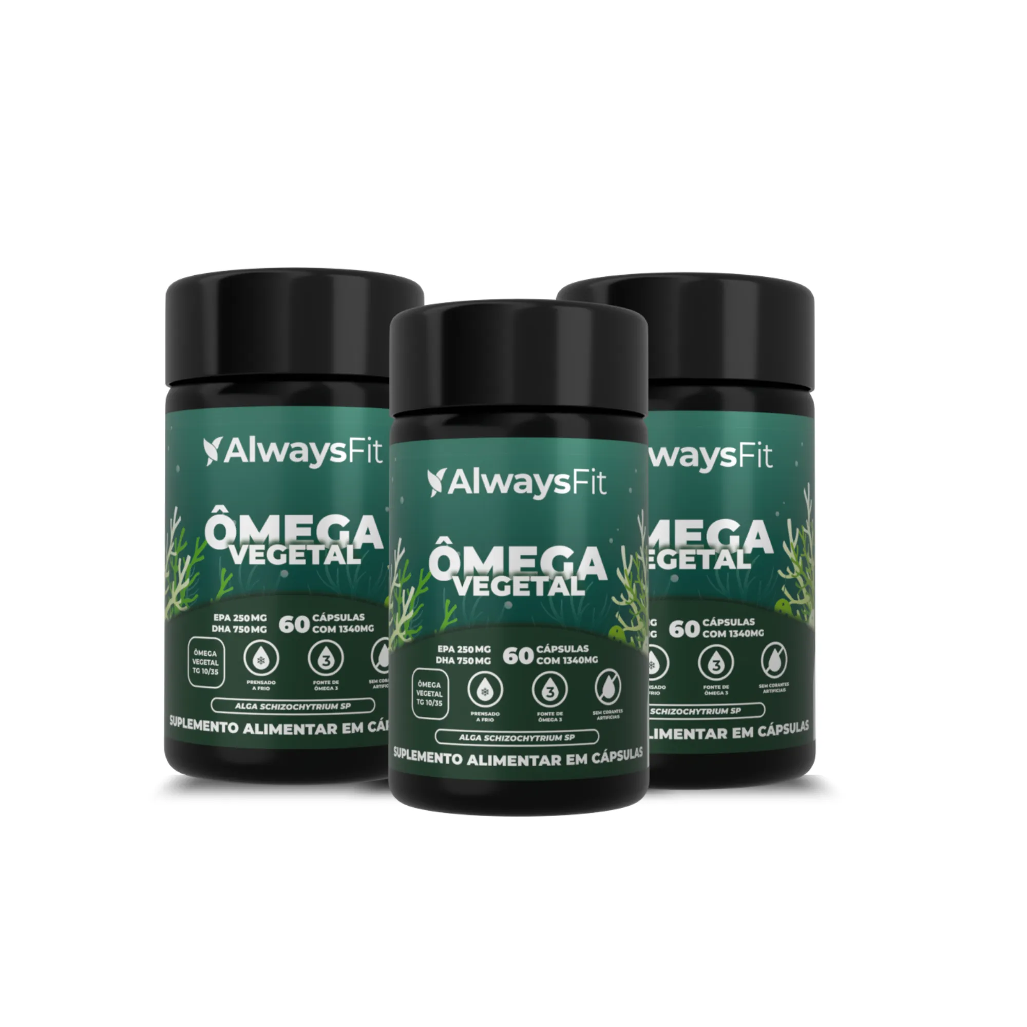Ômega 3 com DHA 750mg e EPA 250mg de Algas Marinhas - Vegetal 60 Cápsulas - Image 3