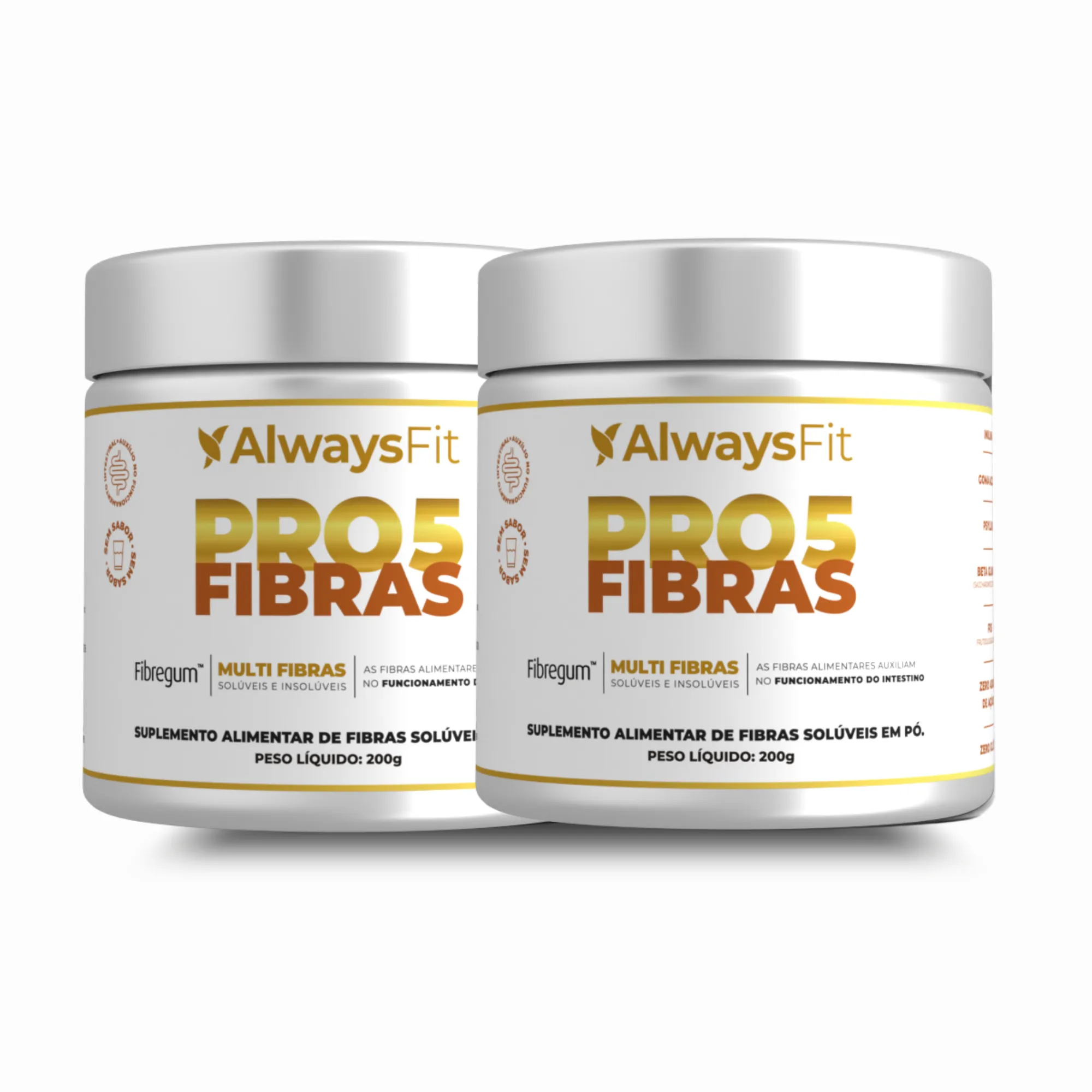 Pro5Fibras - Saúde Intestinal - Inulina, Goma Acácia, Psyllium, Beta Glucana e FOS - Image 3