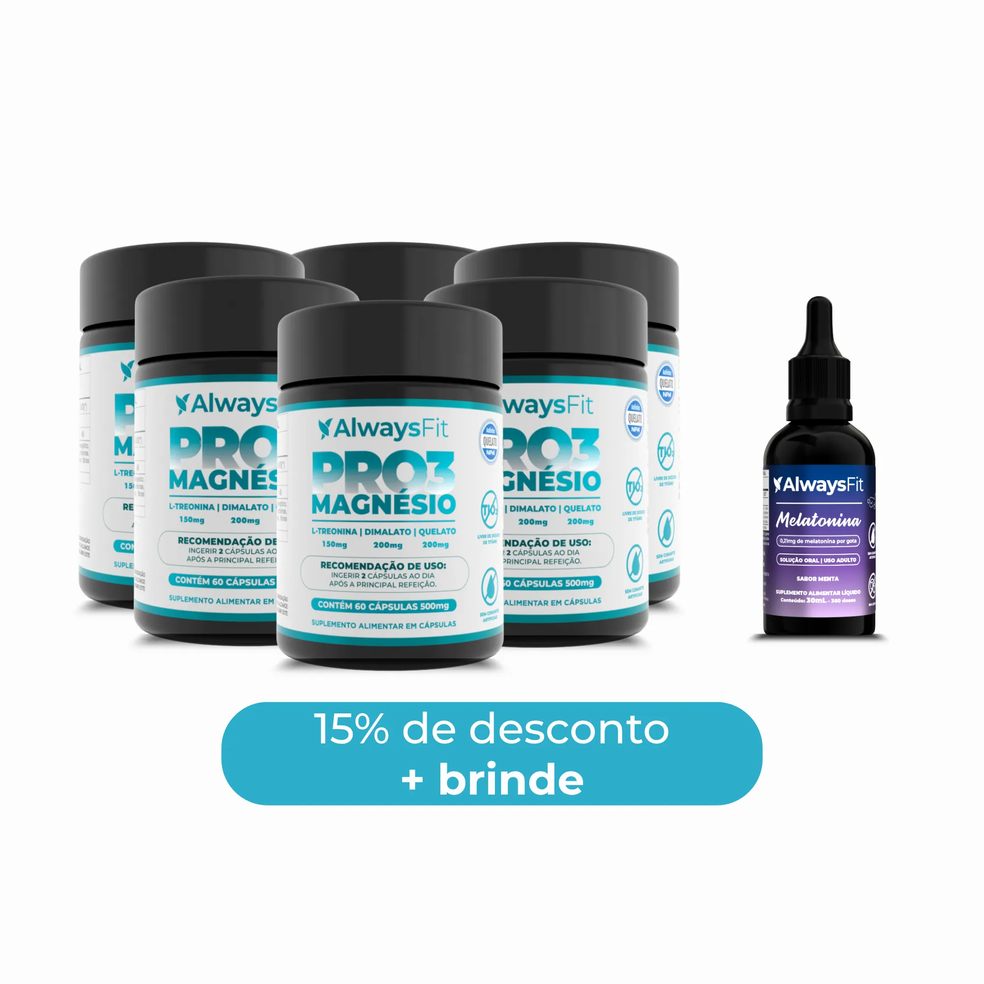 Pro3Magnésio - L-Treonina, Quelato e Dimalato - 60 Cápsulas - Image 6