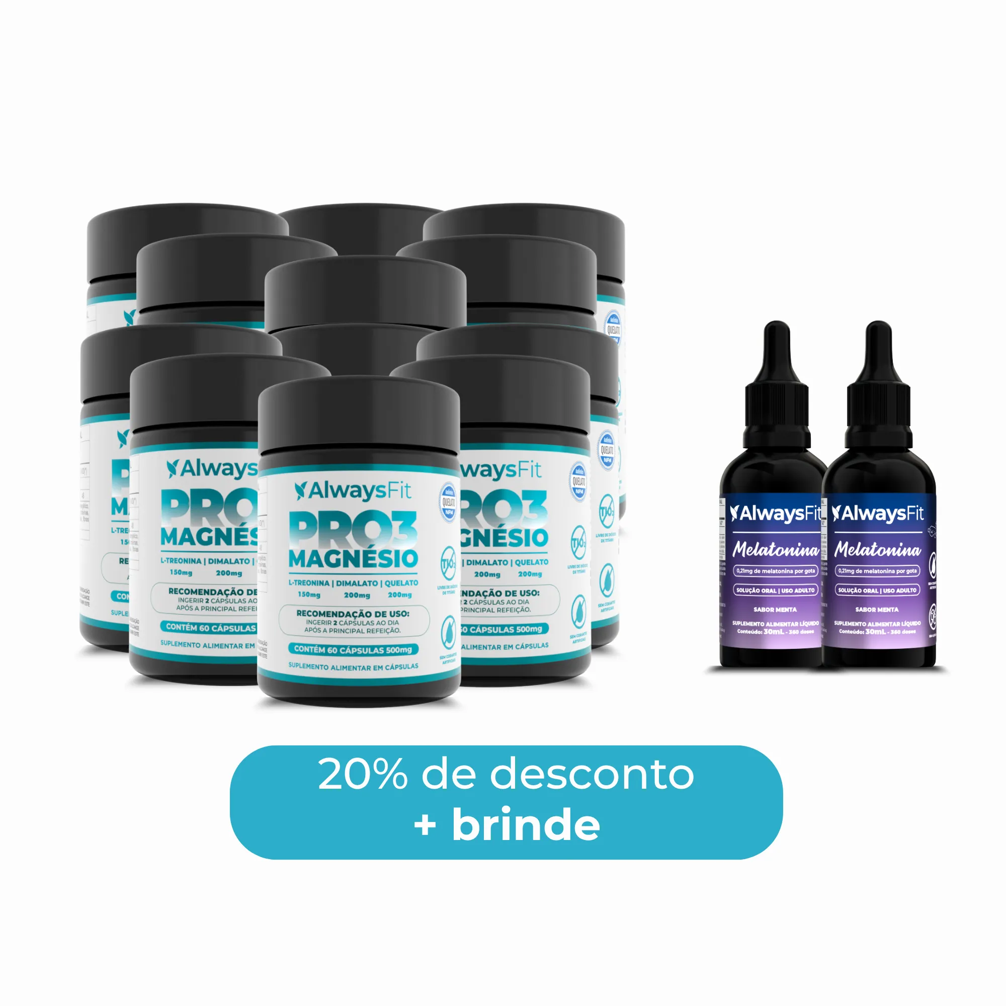 Pro3Magnésio - L-Treonina, Quelato e Dimalato - 60 Cápsulas - Image 7