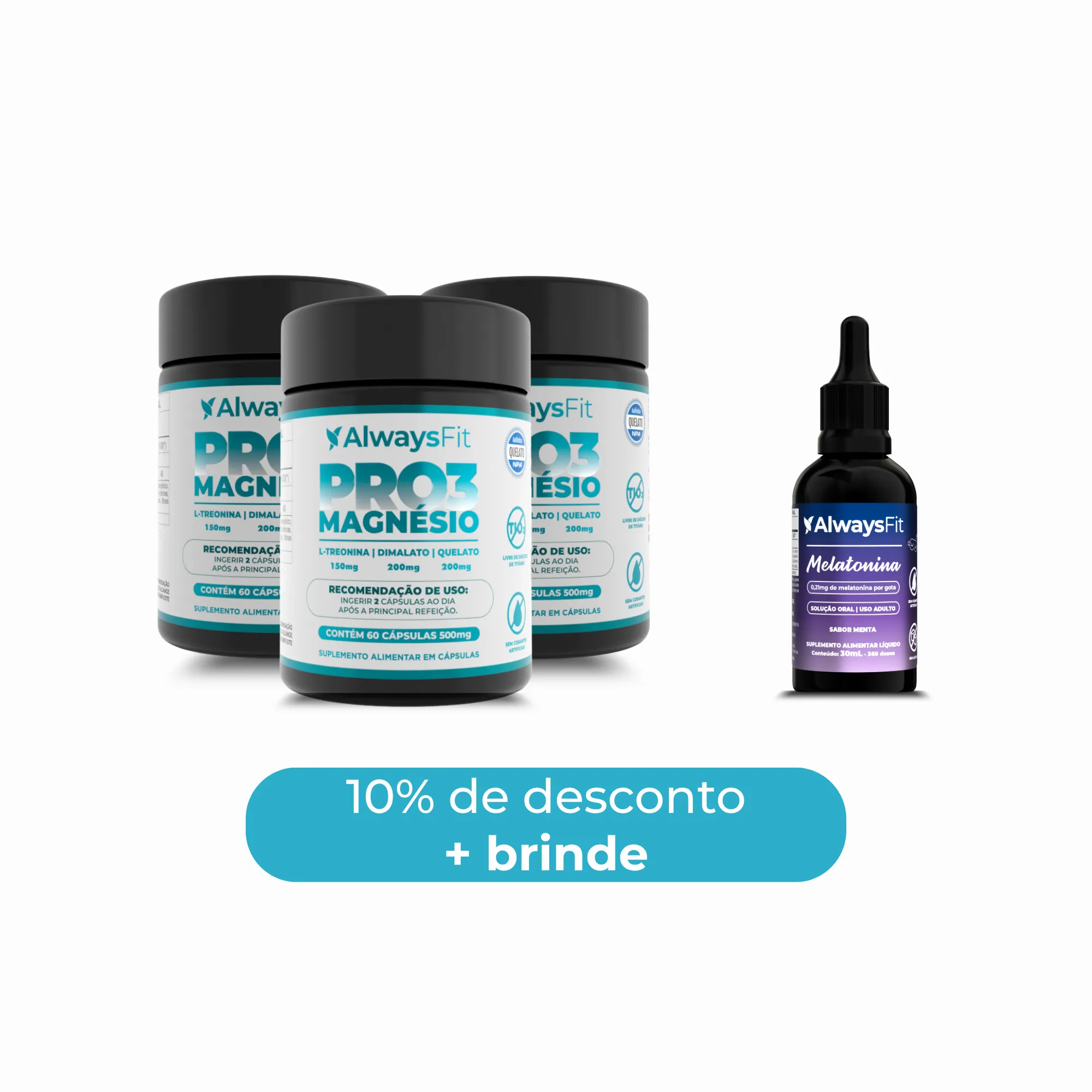 Pro3Magnésio - L-Treonina, Quelato e Dimalato - 60 Cápsulas - Image 8