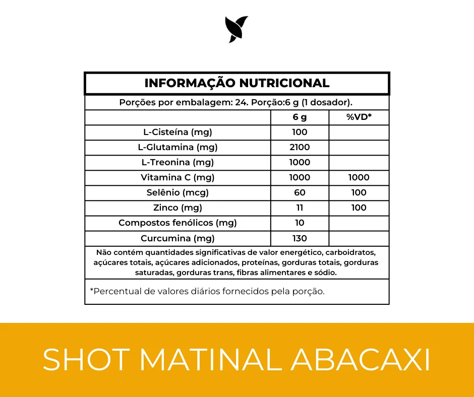 Shot Matinal Always Fit - Blend exclusivo Sabor Abacaxi com Curcumina, Glutamina, NAC, Vinagre de Maçã, Própolis Verde, Vit. C e + - Image 4