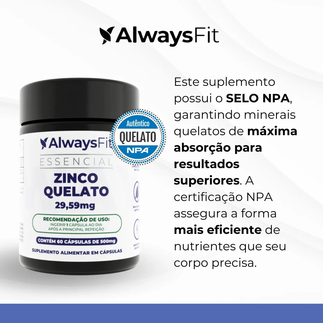 Zinco Quelato (Bisglicinato) - 29,59mg - 60 Cápsulas - Image 3